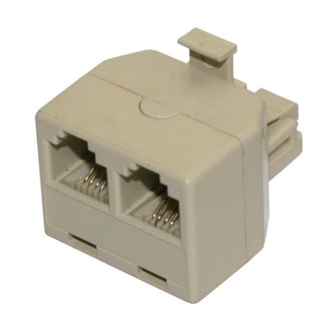 Adaptador telefonico 1 entrada / 2 salidas 4 contactos RJ11