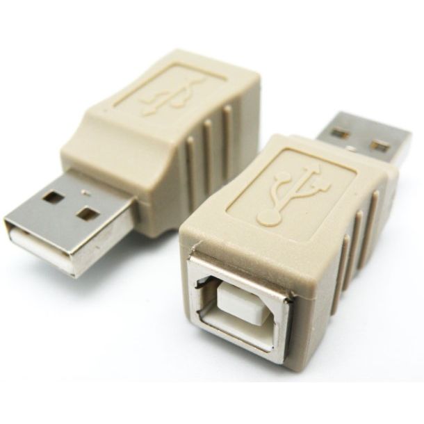 Adaptador USB tipo A macho / USB tipo B hembra