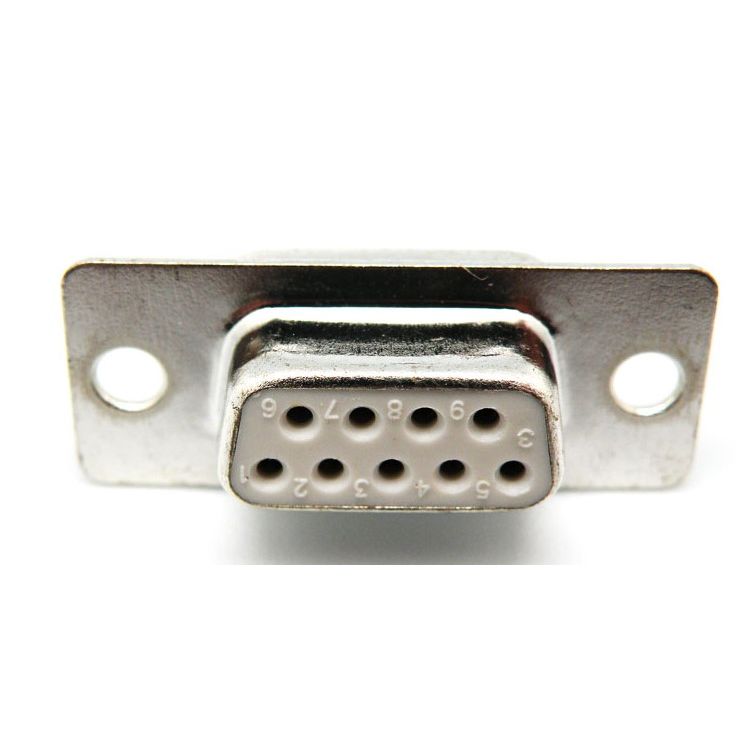 Conector subD 9 pines hembra para soldar